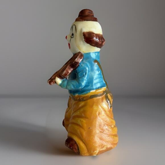 Vintage Happy Violin Hobo Clown Porcelain Figural Bell J.S.N.Y Taiwan 4" - Picture 3 of 9